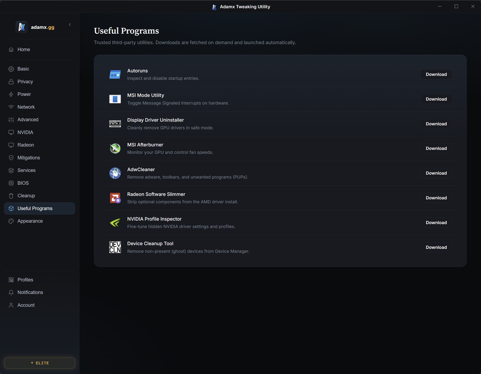 Adamx Tweaking Utility – Windows PC Optimizer Software